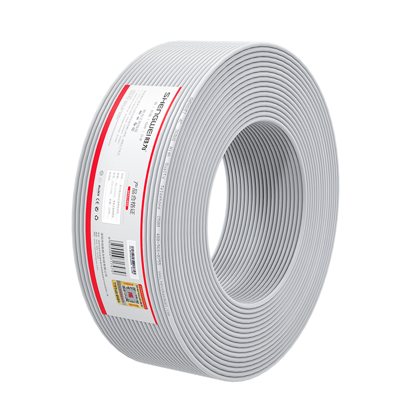 TEC-1100 電話線2芯單股無氧銅線芯0.4mm座機(jī)/傳真機(jī)電話延長(zhǎng)線連接線100米