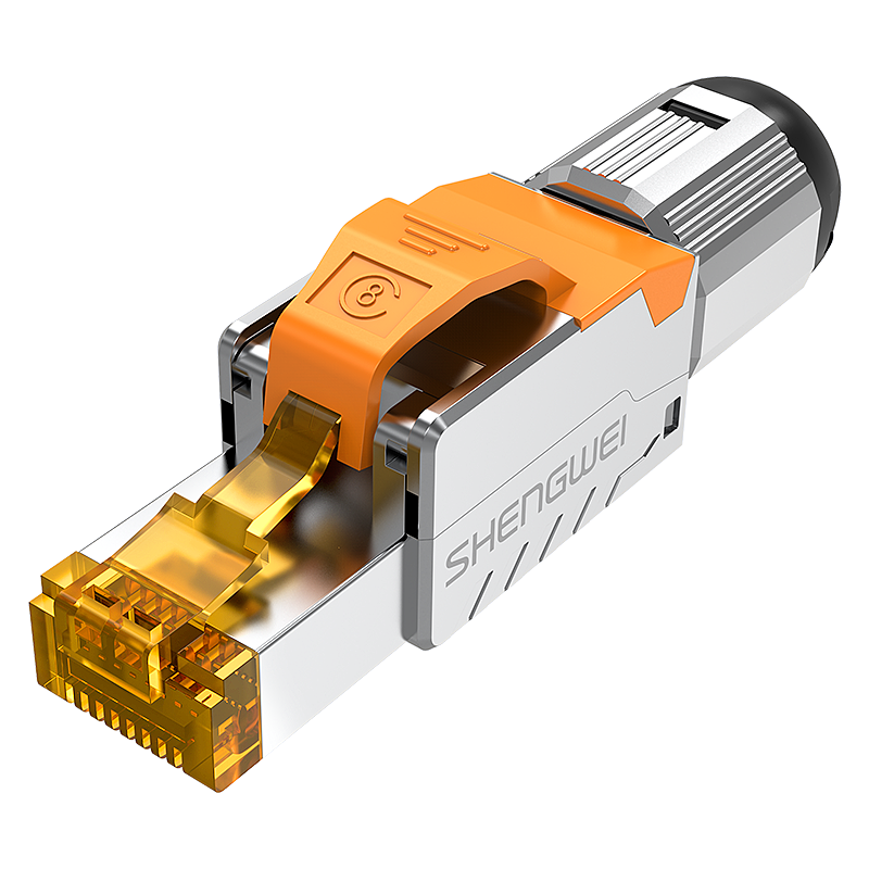 CRC80001 工程級(jí)八類FTP屏蔽免壓水晶頭 CAT8類六類七類通用網(wǎng)線接頭萬兆高速傳輸
