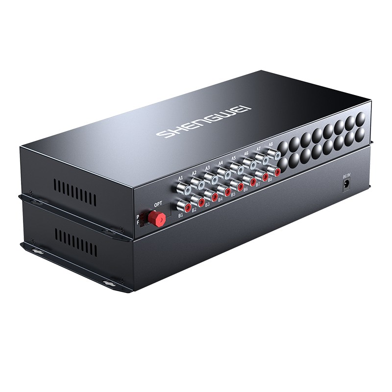 DGDJ08AA 蓮花頭音頻光端機(jī) 語(yǔ)音廣播工程級(jí)光纖轉(zhuǎn)換器 8路雙向FC單模單纖音頻延長(zhǎng)器