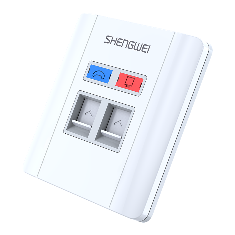 CSIP302H 工程級(jí)語音信息面板雙口 二位網(wǎng)線插座通用86型網(wǎng)絡(luò)面板電腦網(wǎng)絡(luò)插座信息電話模塊