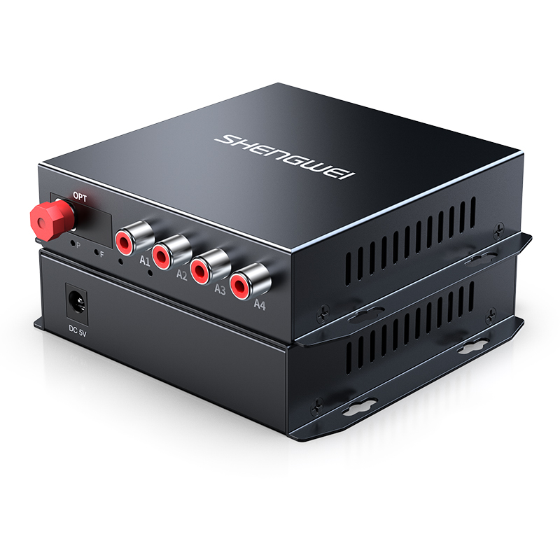 DGDJ04A0 蓮花頭音頻光端機(jī) 語(yǔ)音廣播工程級(jí)光纖轉(zhuǎn)換器 4路正向FC單模單纖音頻延長(zhǎng)器